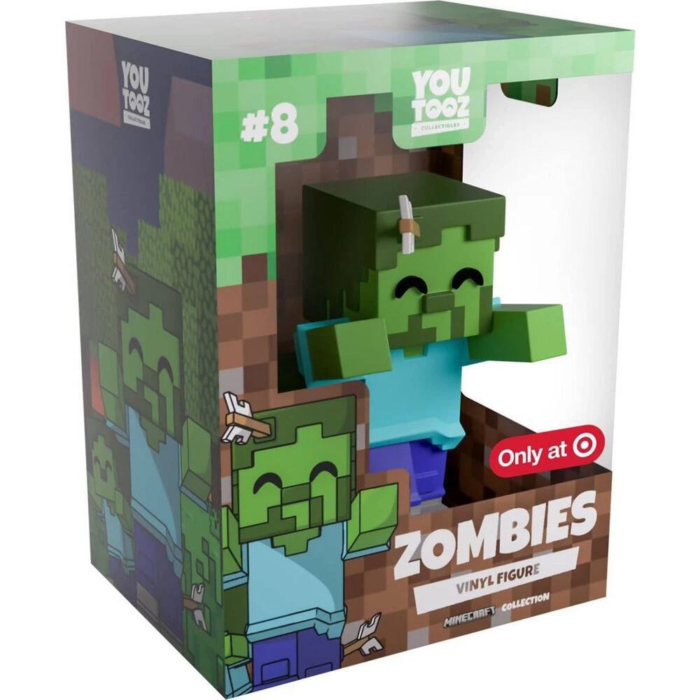 Youtooz #8  Minecraft Zombie 4.7" Vinyl Figure With Plastic Protector NWT